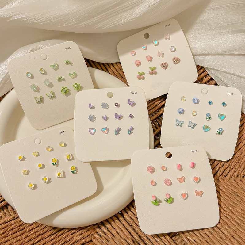 15 bags Colorful Stud Earrings Blind Bags Open On Live