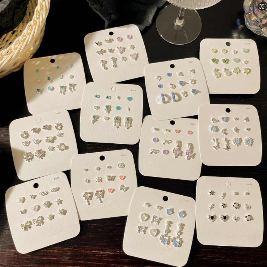 15 bags Colorful Stud Earrings Blind Bags Open On Live