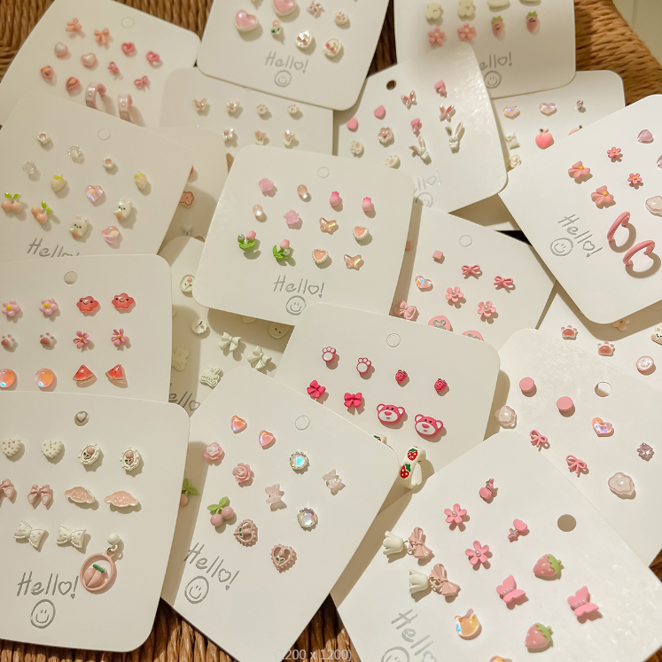 15 bags Colorful Stud Earrings Blind Bags Open On Live
